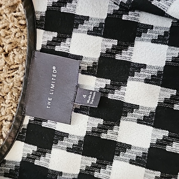 The Limited Houndstooth Open Jacket Duster Pockets Small 4 - Picture 2 of 6